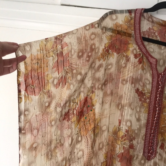 Vintage Sheer Floral Tunic - Picture 6 of 15
